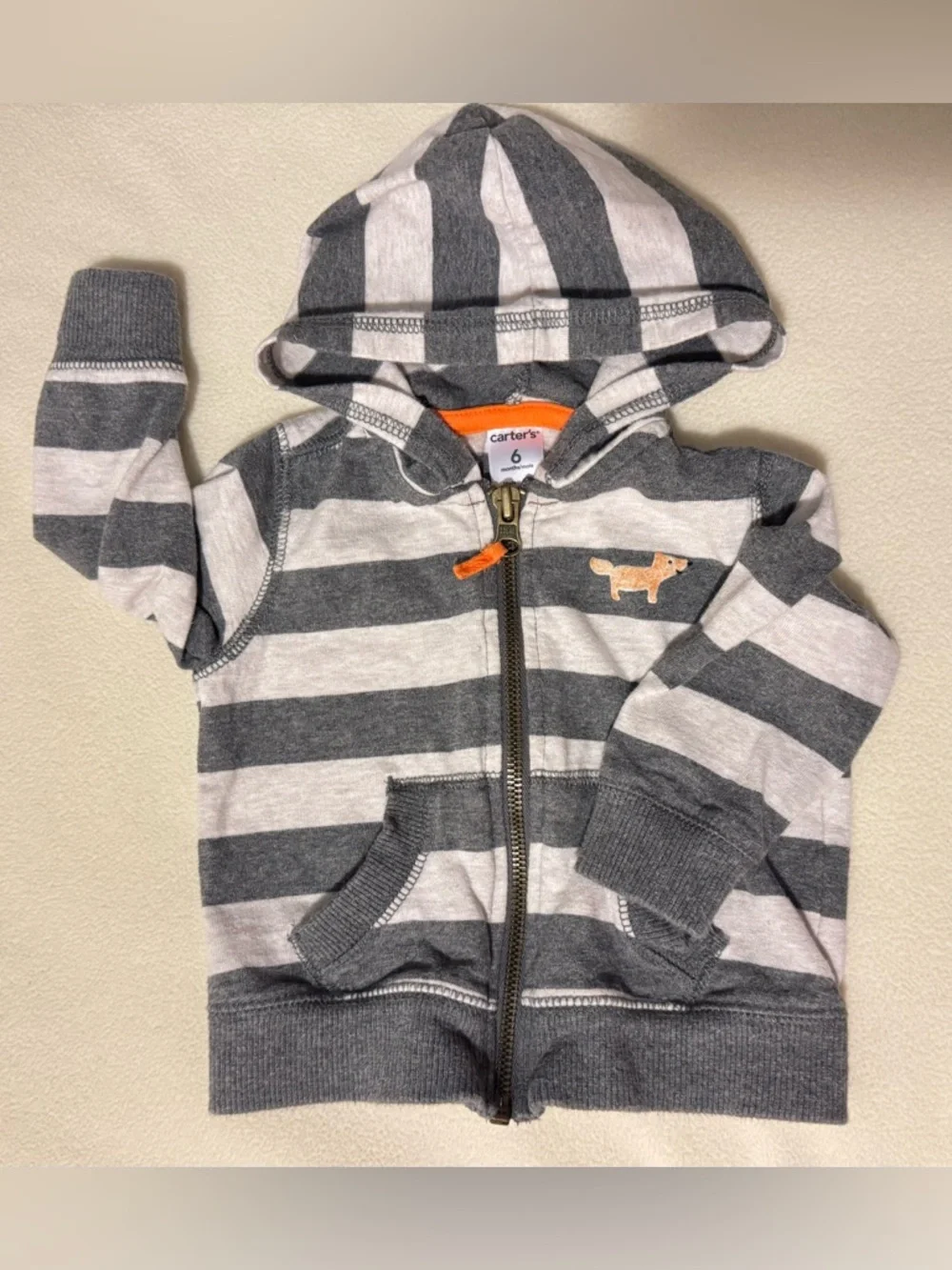 16 pcs Baby Boy Clothes Fox Raccoon Puppy Stripes Plaid 6m Grey White Blue Red